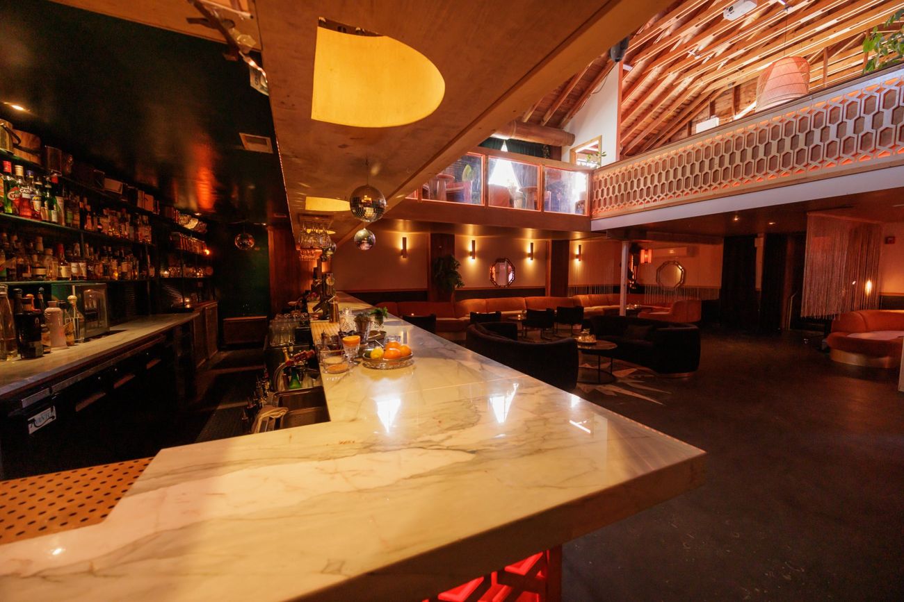 Behind the bar